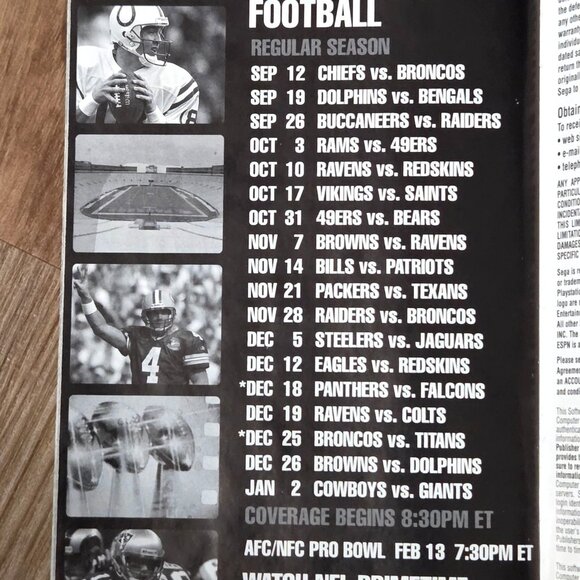 ESPN NFL 2K5 PlayStation 2 PS2 Original SEGA Instruction Book w/ TERRELL OWENS - Picture 5 of 6